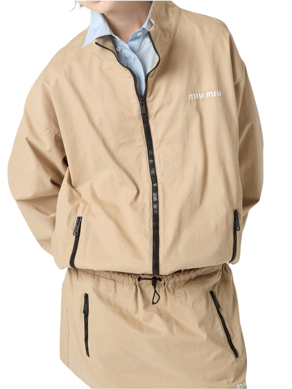 Miu Miu Washed gabardine blouson jacket It36